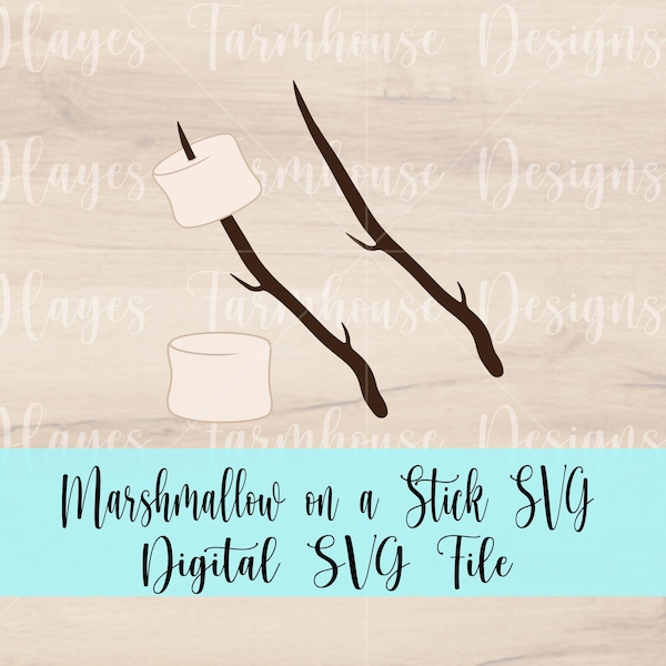 Marshmallow on Stick Etsy