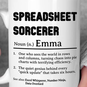 Accountant Mug, Funny Accountant Gift, Custom Name Coffee Cup for Data Analyst, Funny Office Mug, Office Gifts, Accountant Cup