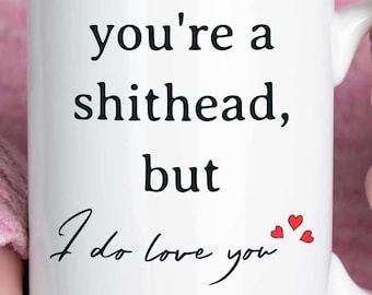 You're a Shithead Mug, Gift for Husband, Gift for Boyfriend, Boyfriend Mug, Husband Mug, Personalized Gift Mug for Husband