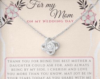 Mom Wedding Gift From Bride, Mother Of The Bride Necklace, Wedding Gift For Mom, Wedding Day Gift For Mom, Bride To Mom, Gift From Daughter