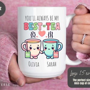 Best Friends Mug, Personalized Friendship Gift, BFF Coffee Cup, Besties Present, Unique Best Friend Gift, Unique Friendship Mug