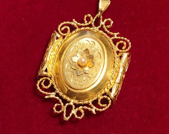 Médaillon (Locket) Victorien Napoléon III En Or 18k Avec Shaker - Antique France