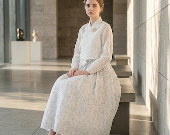 Maßgeschneidertes Hanbok 2-teiliges Kleid, Keity Chollik, Bridal Shower