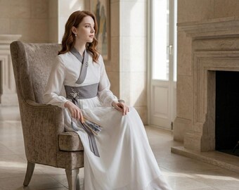 Maßgeschneidertes Hanbok-Kleid, Soro Chollik, Brautparty