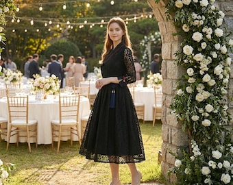 Elegante Chollik-kanten jurk, moderne Hanbok-stijl, Koreaanse stof, speciale gelegenheden