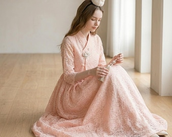 Maßgeschneidertes Hanbok 2-teiliges Kleid, Amante Chollik, Bridal Shower