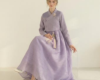 Maßgeschneidertes Hanbok 2-teiliges Kleid, Kailer Chollik, Bridal Shower