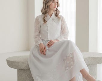 Custom Tailored Hanbok Dress, Odrey Chollik, Bridal Shower