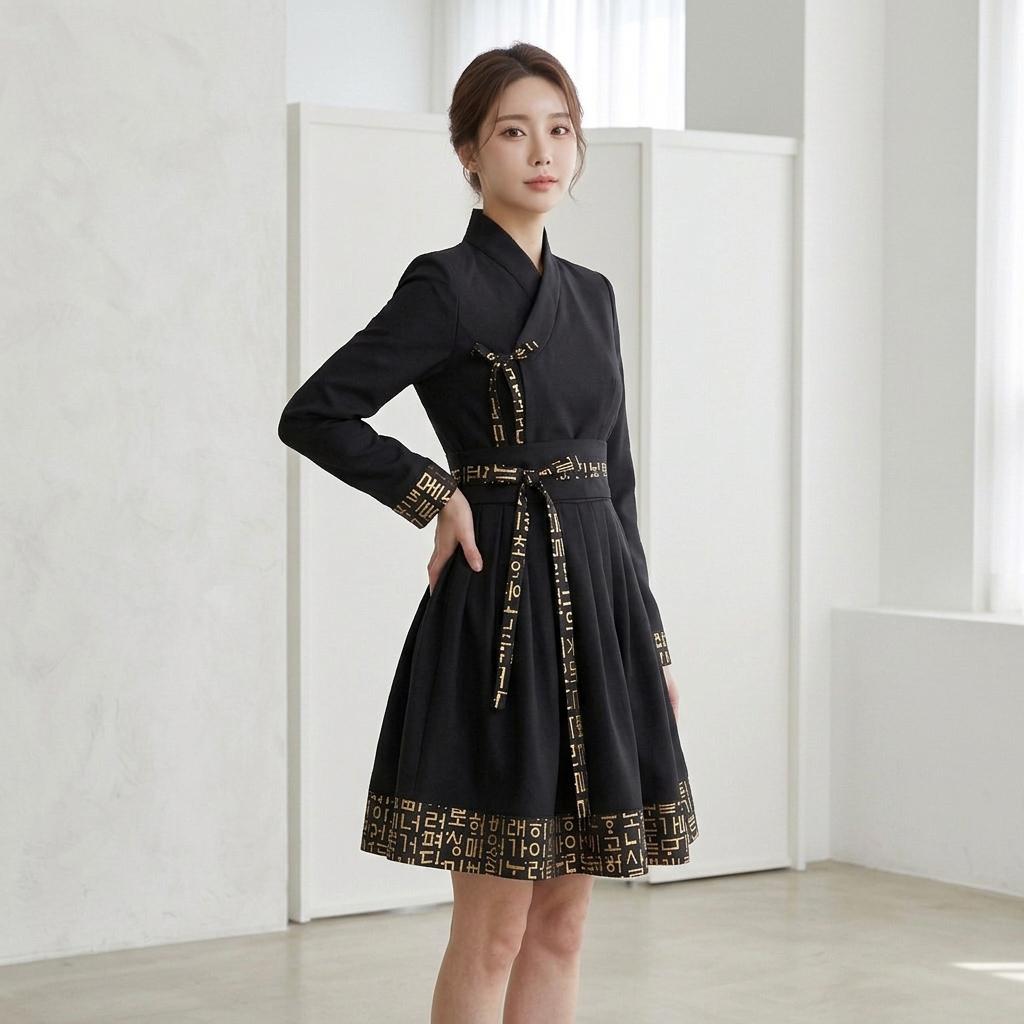 Korean Dress Black