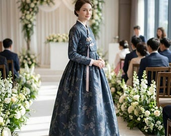 Custom Tailored Hanbok One-Piece Dress, Agnes Chollik, Bridal Shower