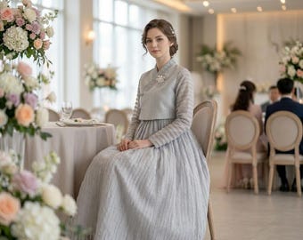 Custom Tailored Hanbok Dress, Seren Chollik, Bridal Shower