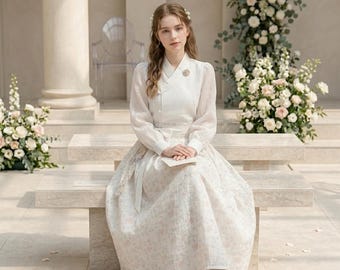 Custom Tailored Hanbok Dress, Prea Chollik Dress, Bridal Shower