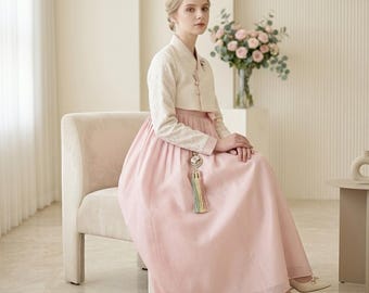 Custom Tailored Hanbok Dress, Lauren Chollik, Bridal Shower