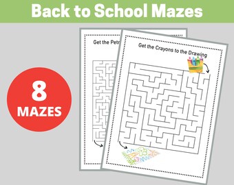 Back to School Mazes