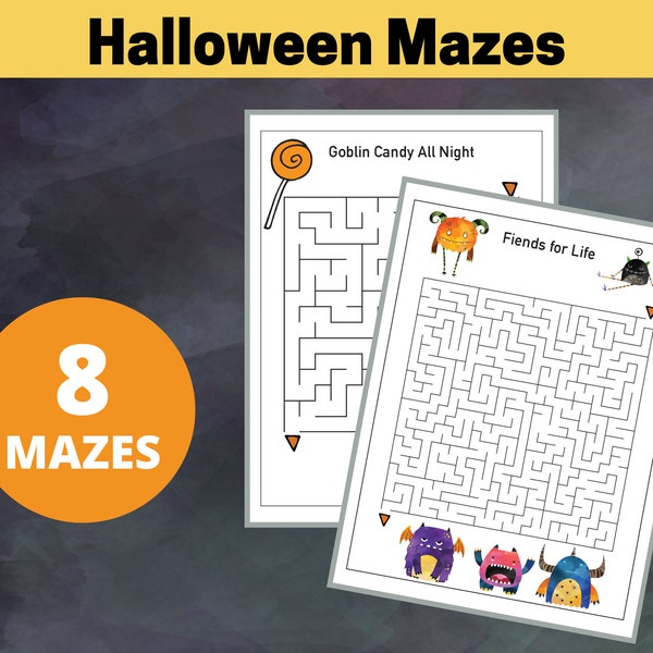 Halloween Themed Mazes