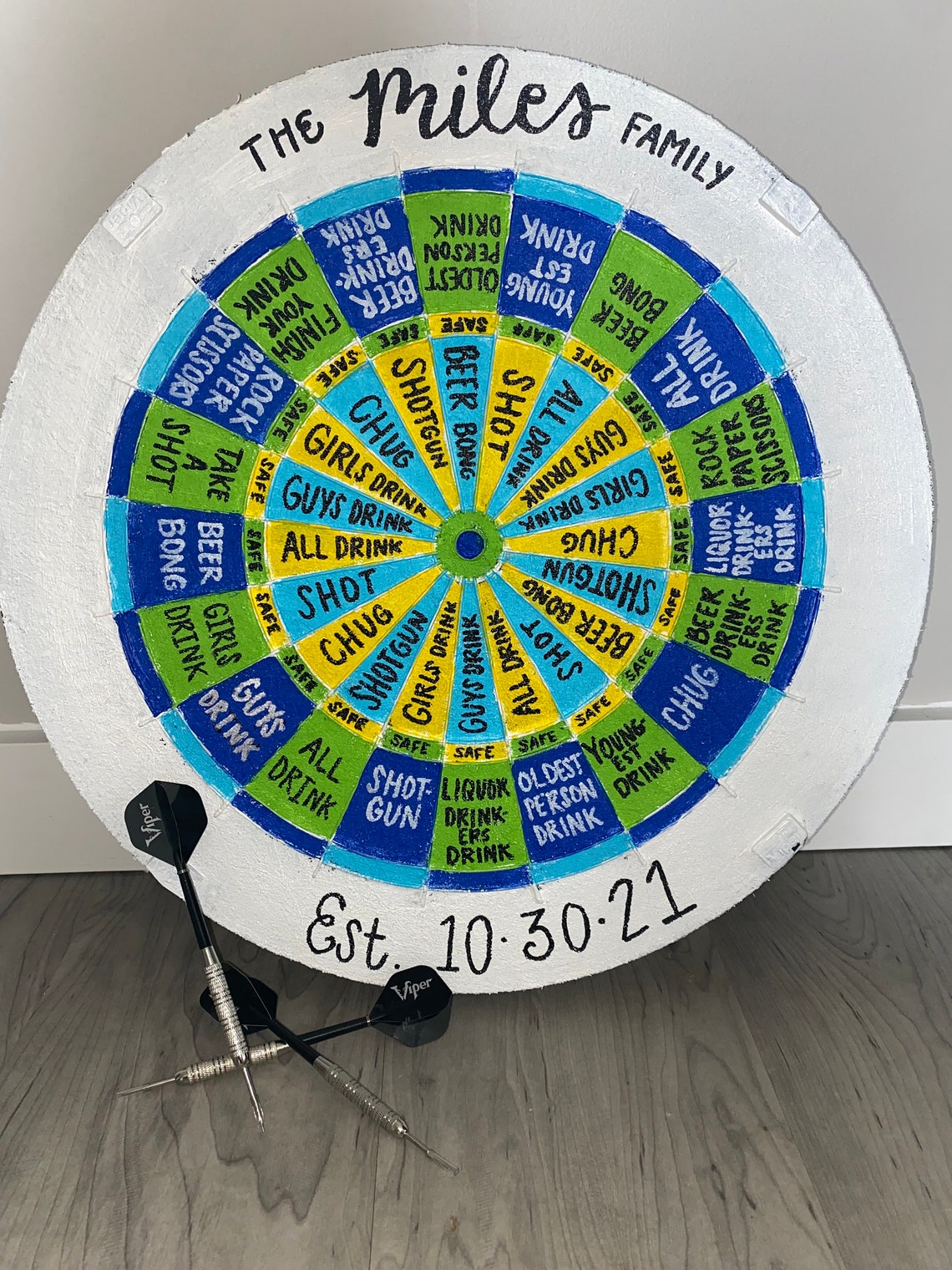 Custom Drinking Dart Board Bachelor/Bachelorette/Wedding Etsy