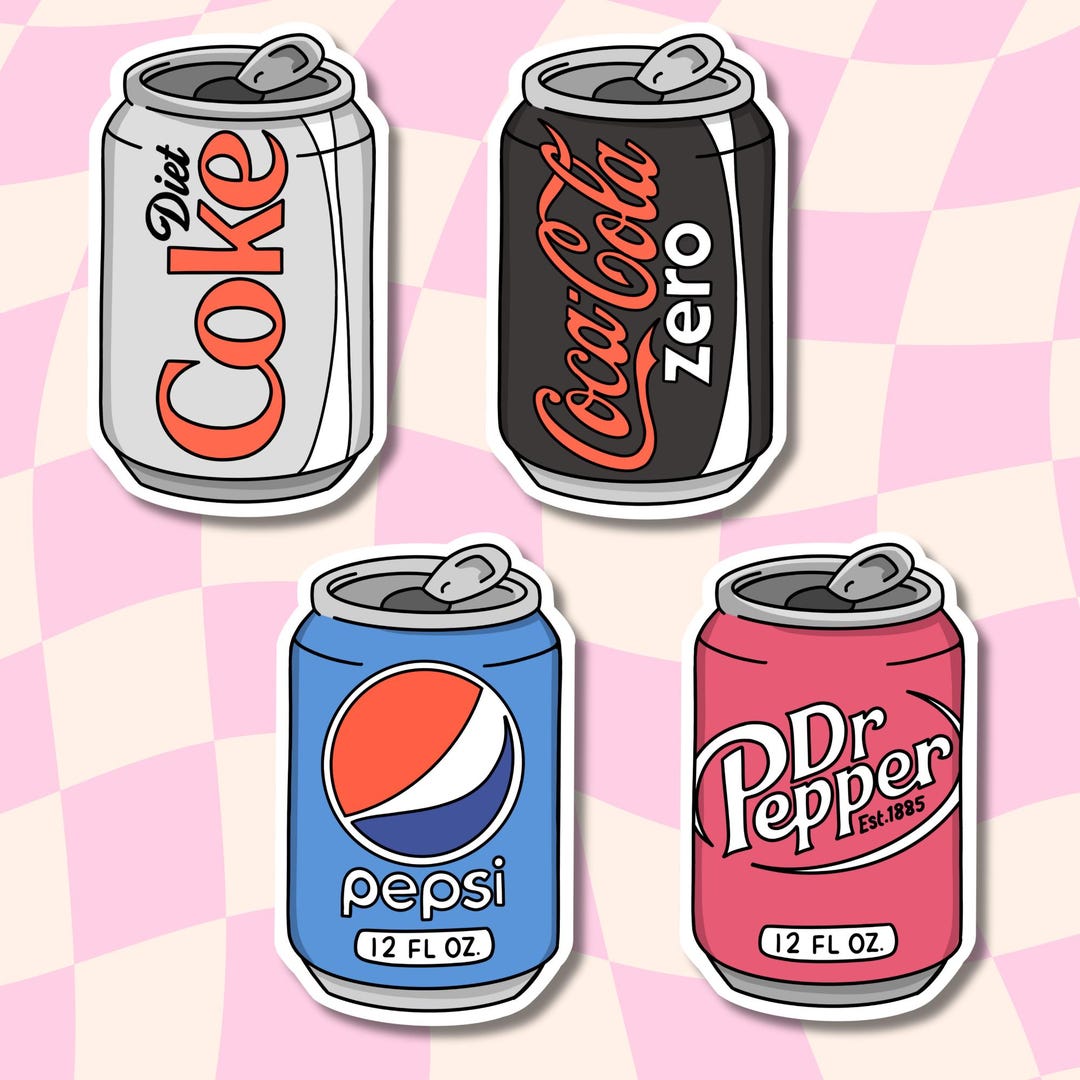 Soda Can Sticker: Waterproof Laptop Decal - Etsy