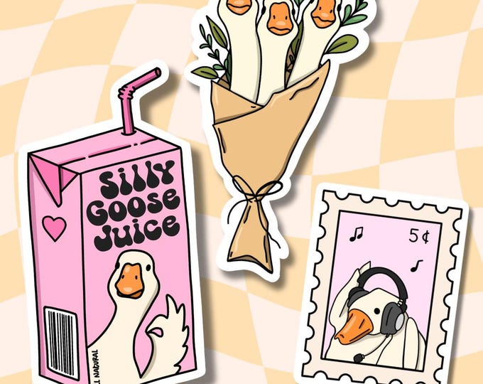 Silly Goose Stickers: Waterproof Laptop Decals