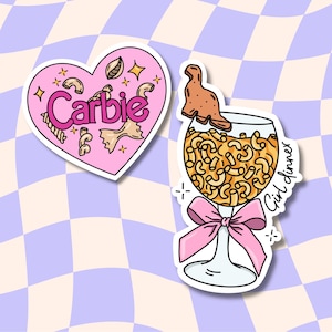Carbie & Girl Dinner Waterproof Sticker Pack