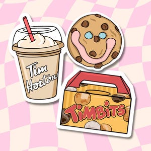 Coffee Stickers || Waterproof Stickers || Iced Capp || Donut Sticker || Cookie Stickers || Donut holes || Smile Cookie ||
