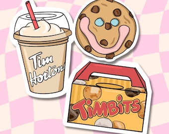 Waterproof Coffee Stickers: Iced Capp, Donut, Cookie