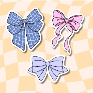 Waterproof Bow Stickers: Coquette Laptop Decals