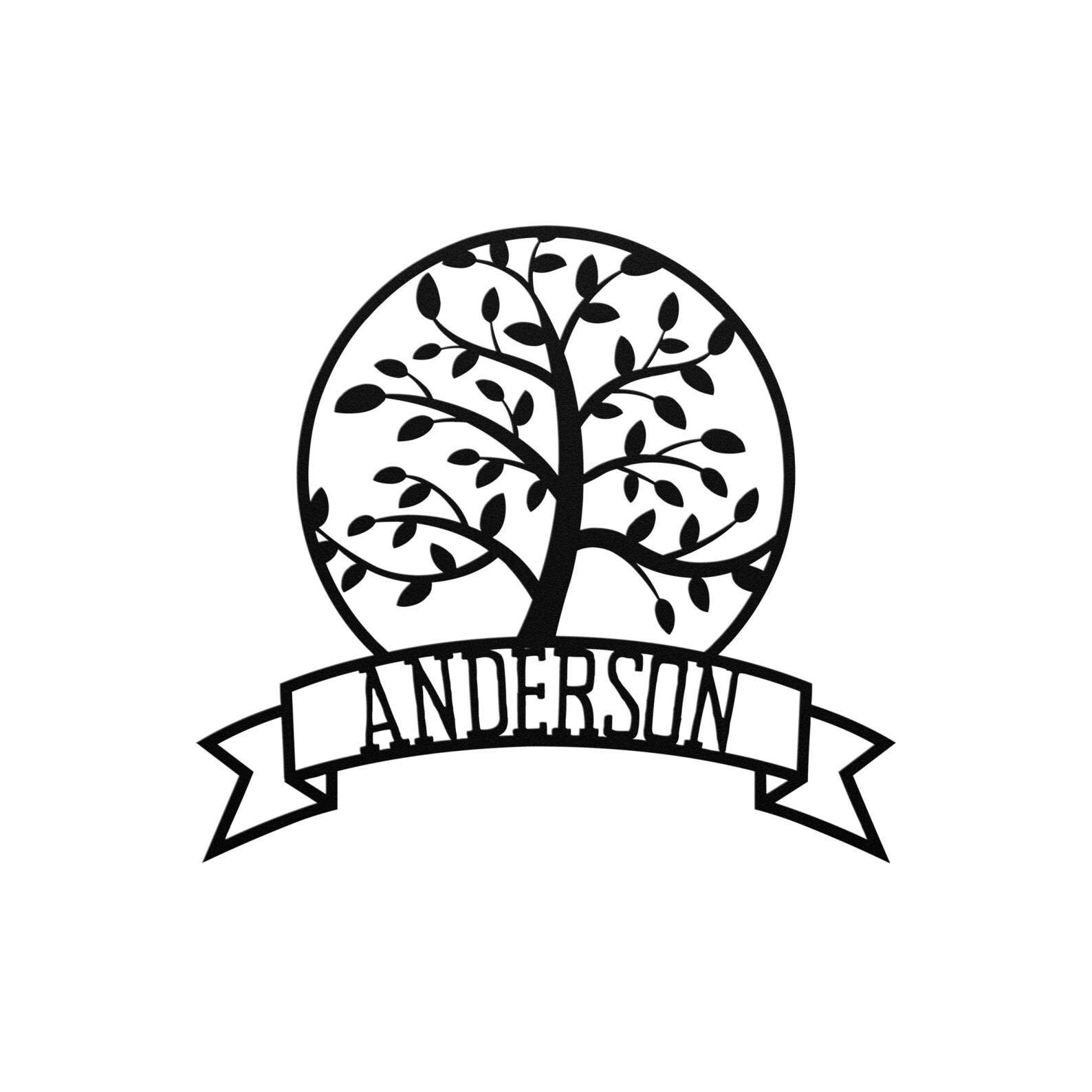 Custom Family Tree Metal Wall Art Etsy