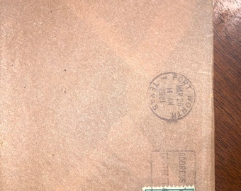 Raro sello y sobre de George Washington de 1921 de 1 centavo
