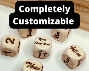 Personalized Dice! A Great Gift For Friends, Family or Yourself! Completely Customizable. Great Way To Have Fun With Friends. Custom Dice.