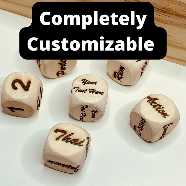 Personalized Dice! A Great Gift For Friends, Family or Yourself! Completely Customizable. Great Way To Have Fun With Friends. Custom Dice.