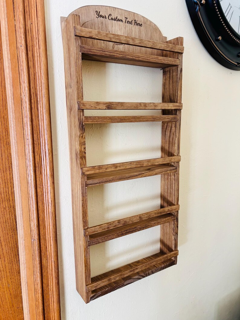 Personalized Wall-mounted 5-tier Spice Rack—large Kitchen Organizer for ...