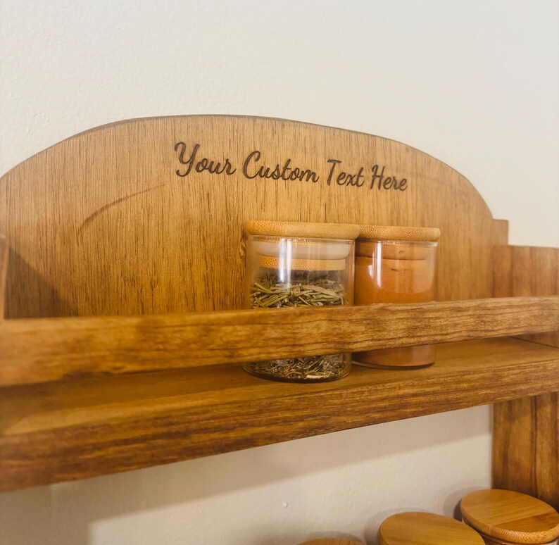 Personalized Wall-mounted 5-tier Spice Rack—large Kitchen Organizer for ...
