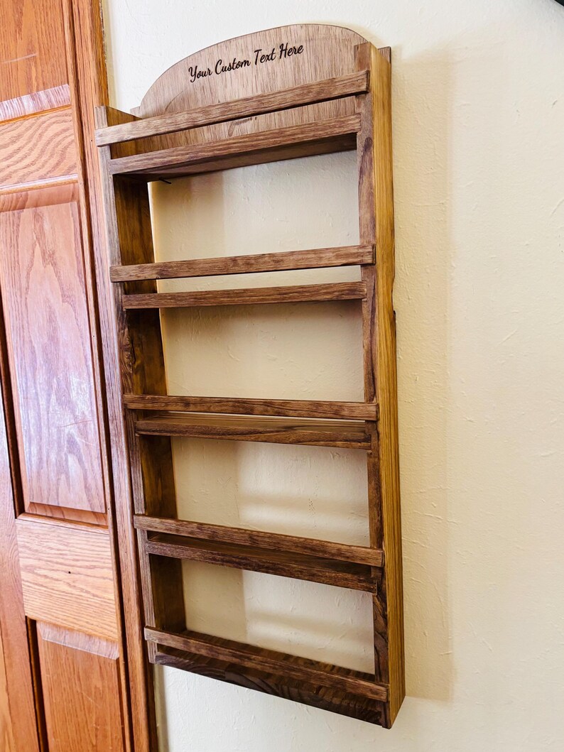 Personalized Wall-mounted 5-tier Spice Rack—large Kitchen Organizer for ...