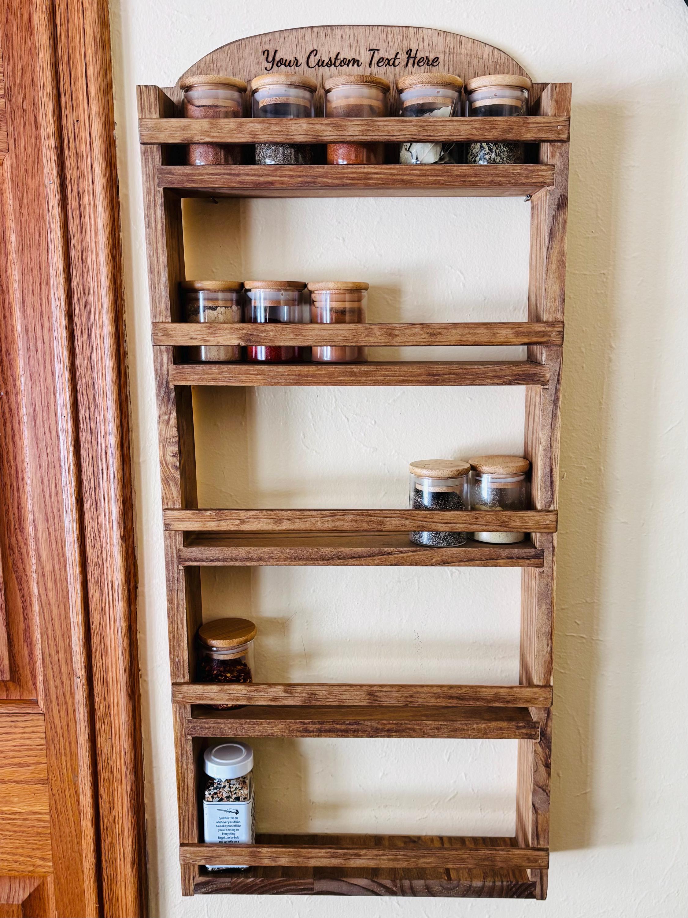 Personalized Wall-mounted 5-tier Spice Rack—large Kitchen Organizer for ...