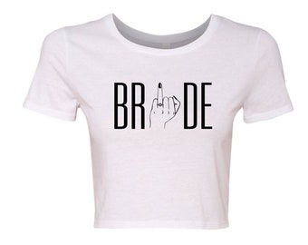 Bride Finger Crop Tee