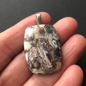 Black and White Plum Jasper Vintage Pendant 3 - Etsy Black and White Plum Jasper Vintage Pendant 3 - Etsy