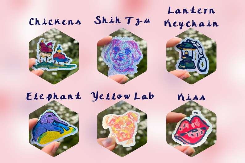 Small Glitter Holographic Stickers Assortment Original Etsy