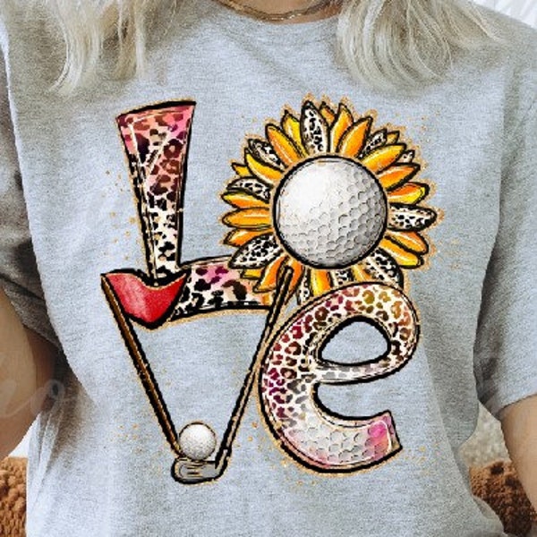 Love Golf Print | Ready to press | Direct to Film Transfer | Golf Lover DTF