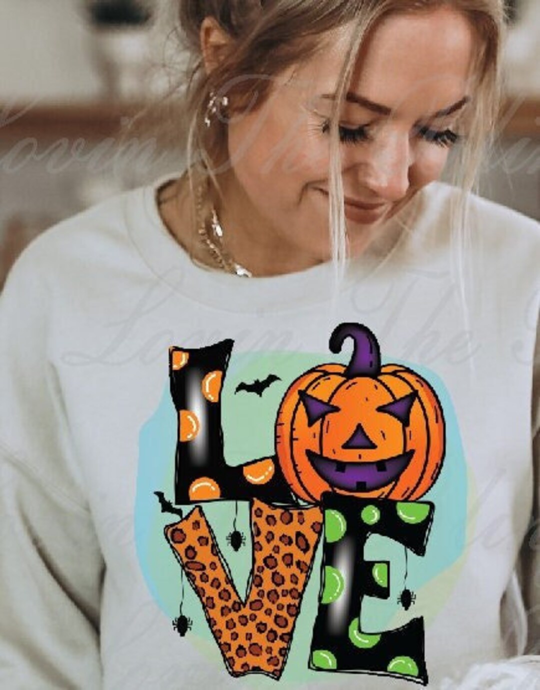 Love Halloween Direct to Film Transfer Ready to Press DTF Design