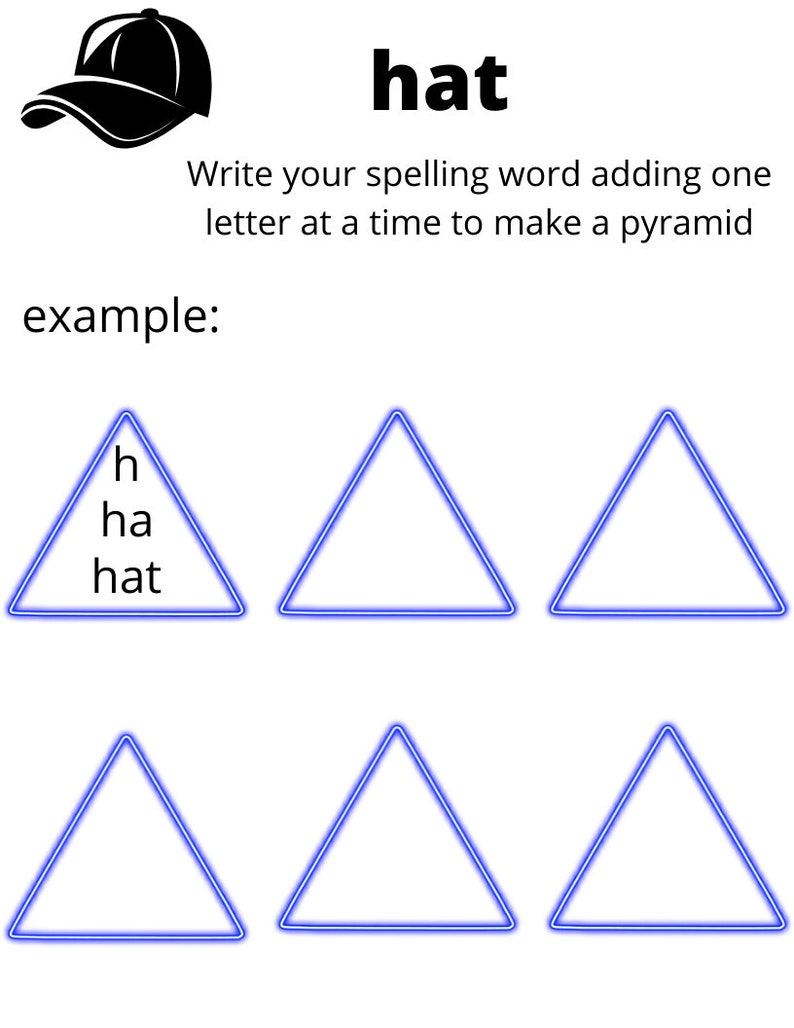 Sight Words Pyramid Worksheet Etsy