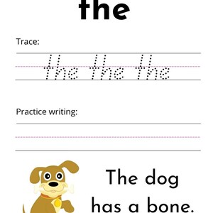 sight words worksheet etsy
