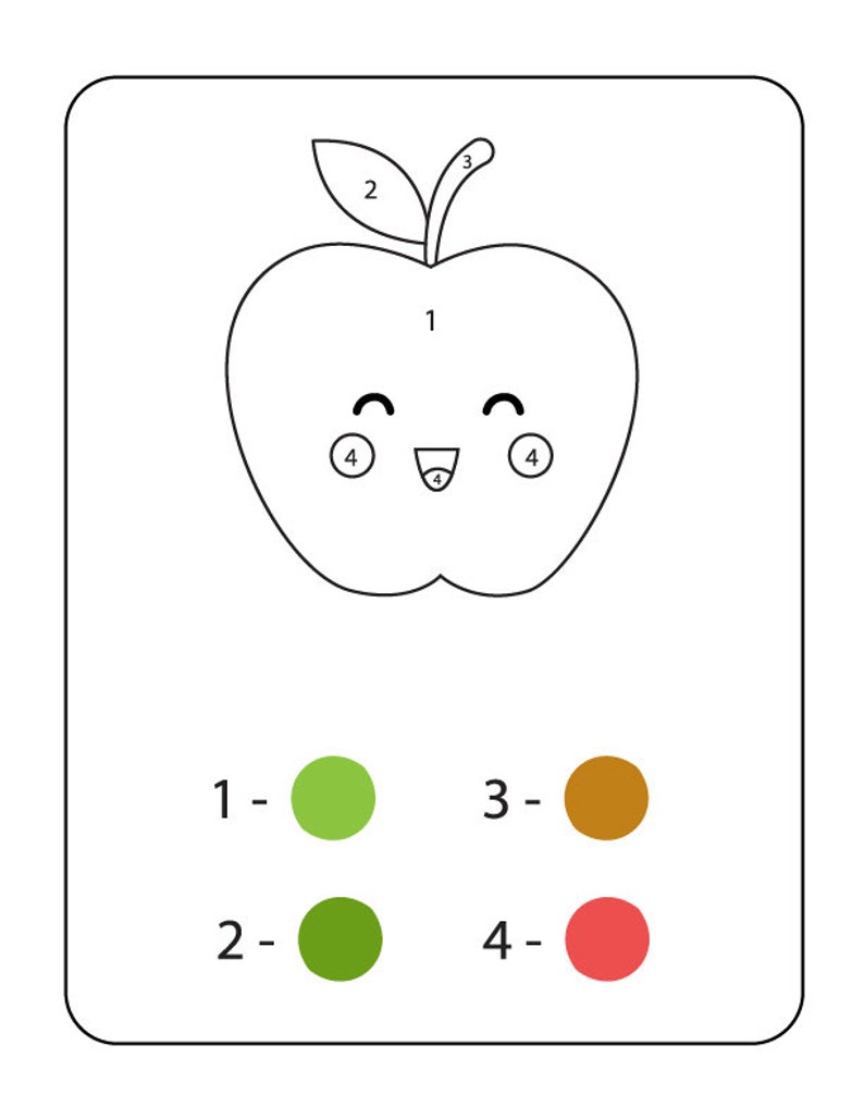 30 Coloring by Numbers - Etsy