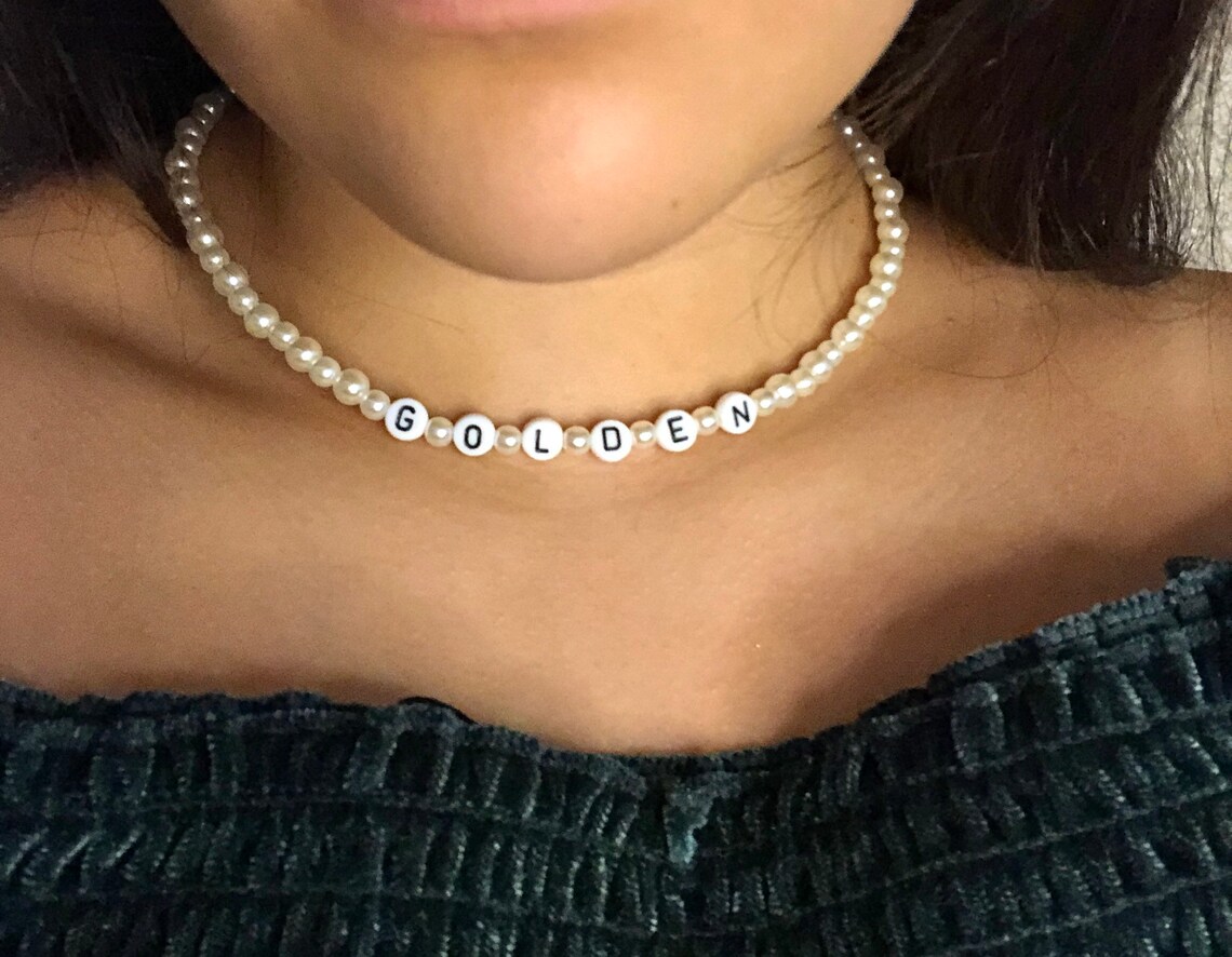 Customizable Pearl Necklace Trendy Preppy Etsy