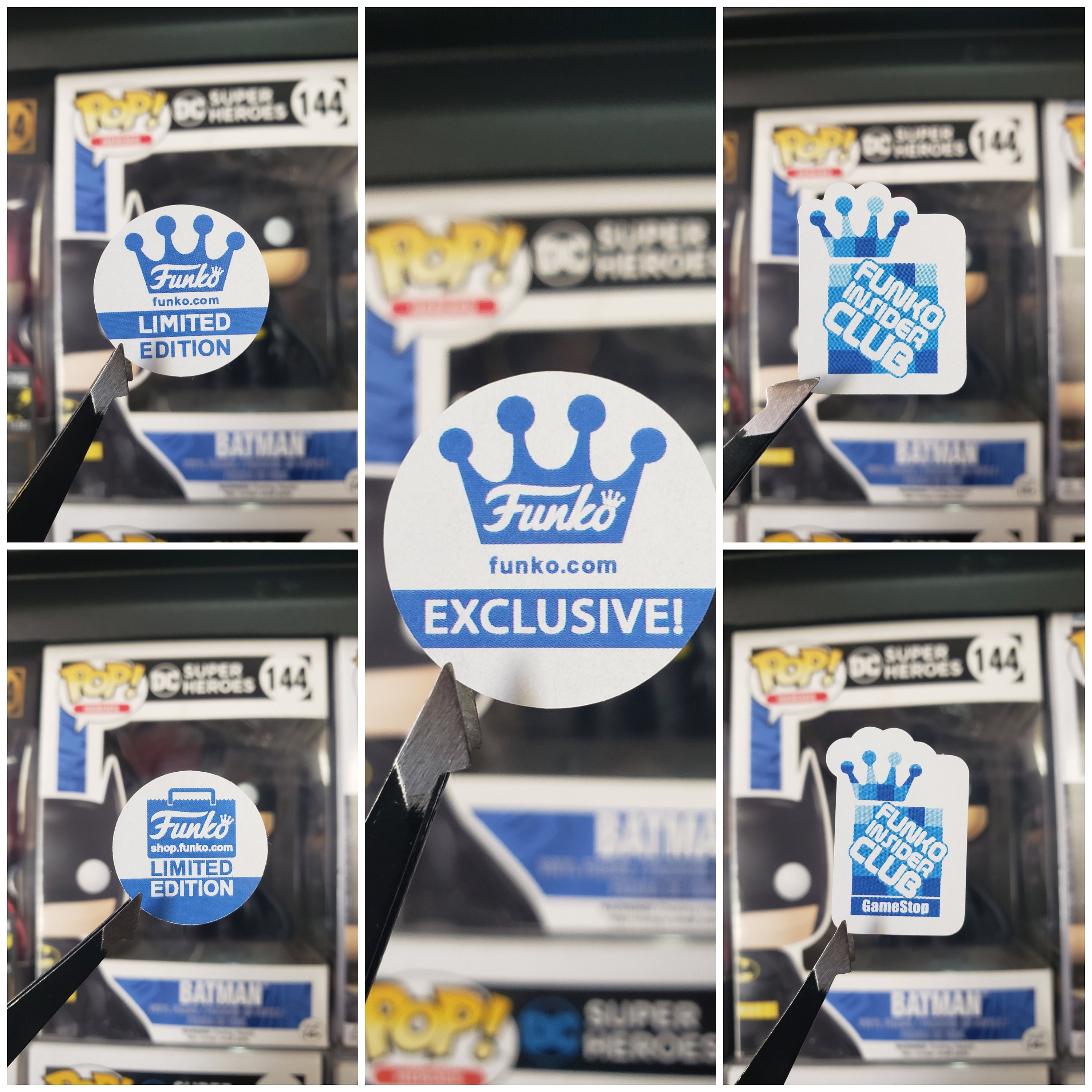 Funko Shop Exclusive, Limited Edition and Funko Insider Club Stickers,  Replacement for Funko Pop. 