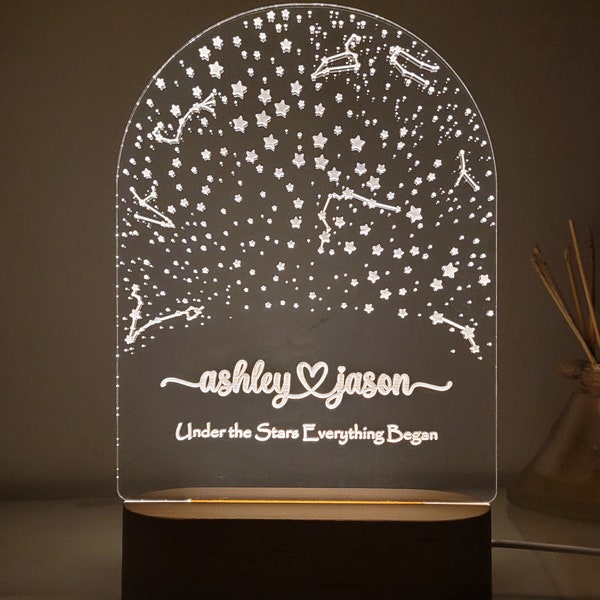 Constellation Map, Personalized Night Lamp with Star Map,  Christmas Gift, Anniversary Gift for Couples, Gift for Him/Her