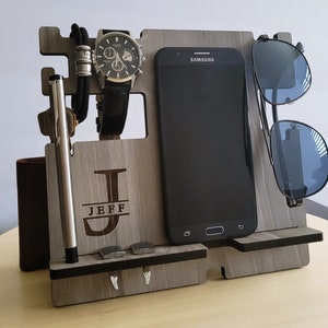 Graduation Gift, Docking Station, Desk Organizer, Groomsmen Gift for Men/Father/Boyfriend, Keep Your Staffs in One Place/Organized