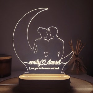Personalized Night Light, Valentine's Day Gift, Christmas Gift, Anniversary Gift for Couples, Gift for Him/Her