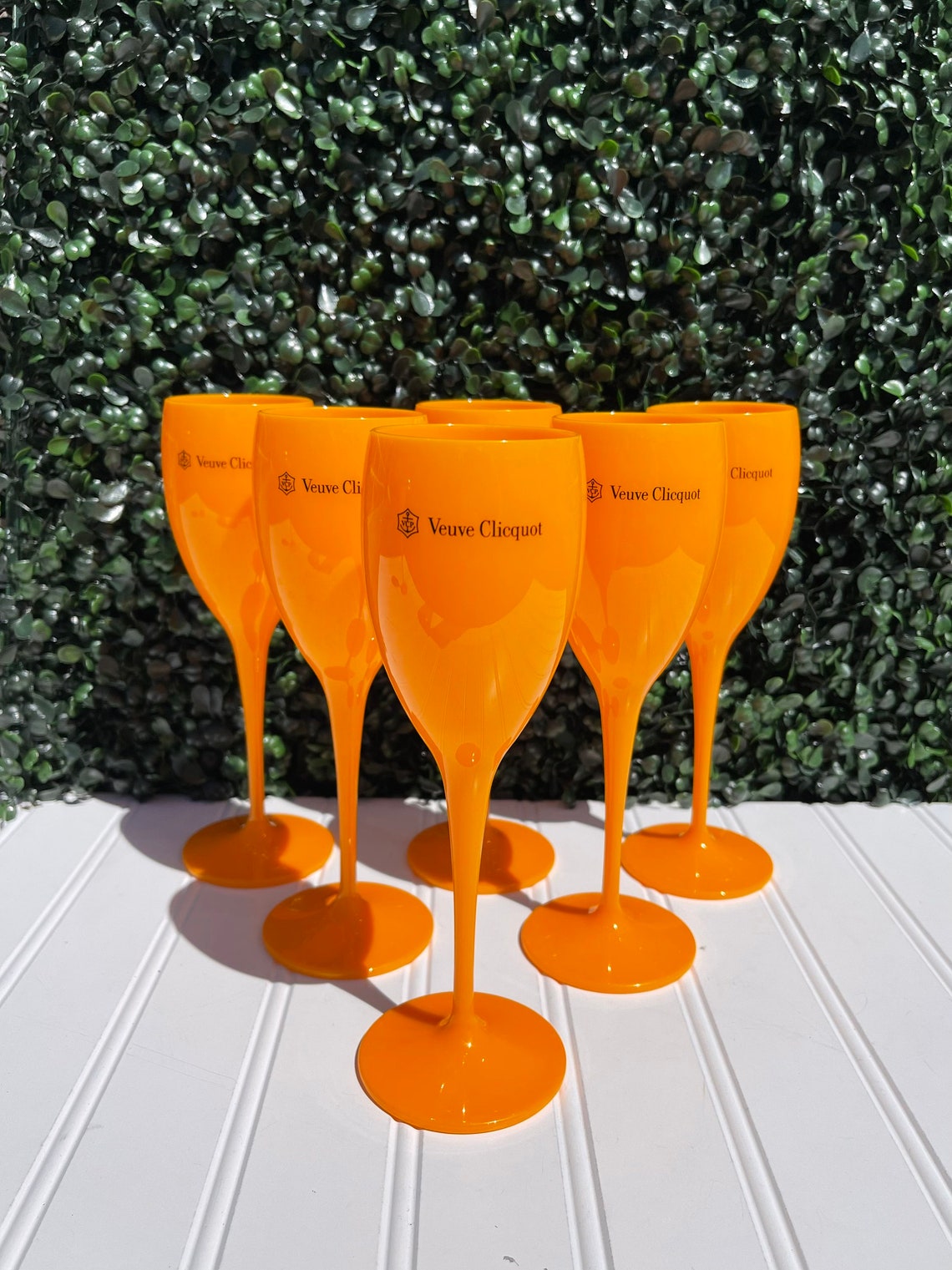 Veuve Clicquot Champagne Glasses Veuve Acrylic Plastic Etsy