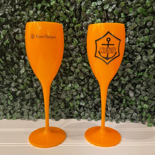 Veuve Clicquot Champagne Glasses Veuve Acrylic Plastic Etsy
