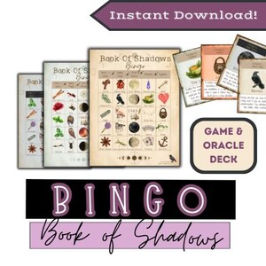Witchy Bingo; Book of Shadows; Oracle Game; Divination Game; Divination Printable; Instant Download; Bingo Game; Tarot Cards
